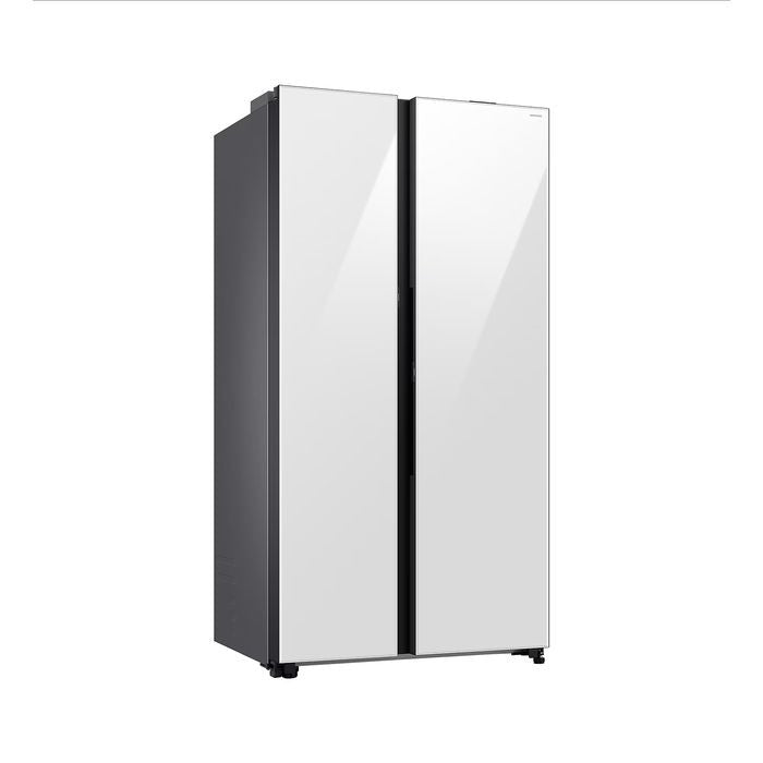 Samsung RS80F65MNWME Side By Side Fridge 646L Auto Open Door White Glass | TBM Online