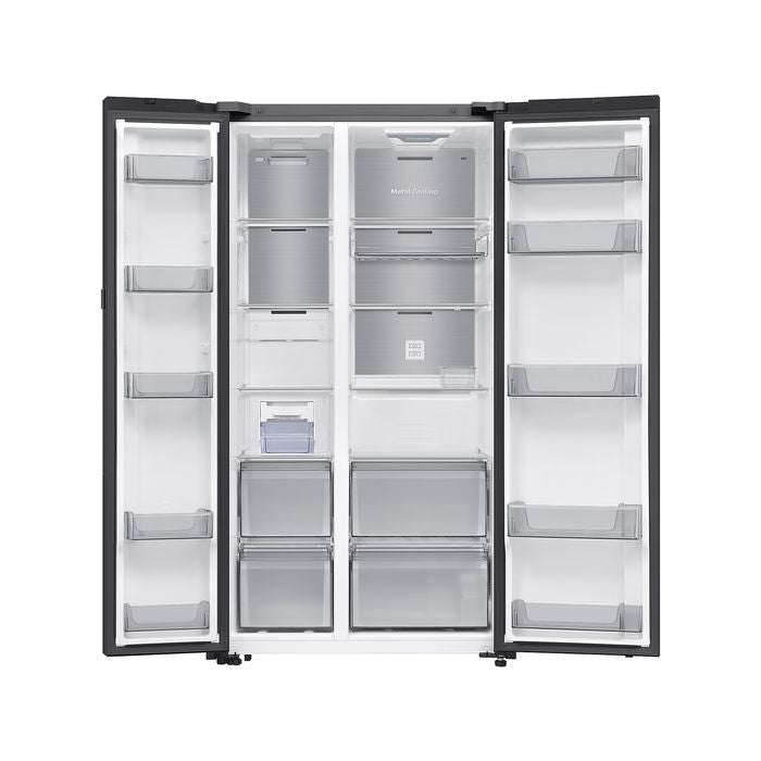 Samsung RS80F65MNWME Side By Side Fridge 646L Auto Open Door White Glass | TBM Online