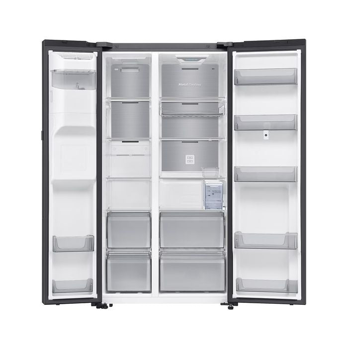 Samsung RS90F65ANFME Side By Side Fridge 594L Family Hub Black | TBM Online