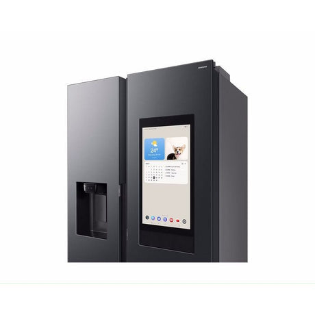 Samsung RS90F65ANFME Side By Side Fridge 594L Family Hub Black | TBM Online