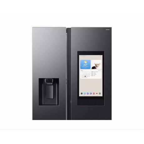 Samsung RS90F65ANFME Side By Side Fridge 594L Family Hub Black | TBM Online