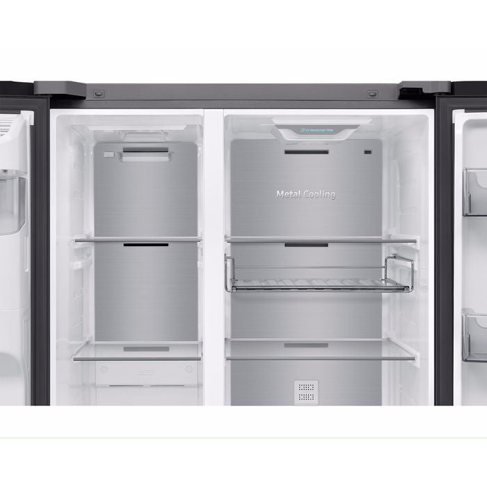 Samsung RS90F65ANFME Side By Side Fridge 594L Family Hub Black | TBM Online