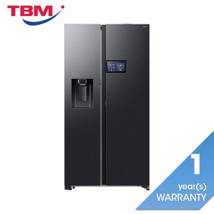 Samsung RS90F65DNFME Side By Side Fridge G641L Inverter AI Energy Metal Cooling Black | TBM Online