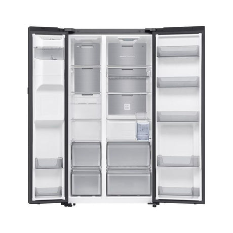 Samsung RS90F65DNFME Side By Side Fridge G641L Inverter AI Energy Metal Cooling Black | TBM Online