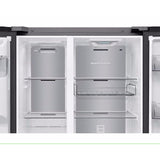 Samsung RS90F65DNFME Side By Side Fridge G641L Inverter AI Energy Metal Cooling Black | TBM Online