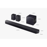Samsung HW-Q990H/XM Soundbar Q-Series 11.1.4ch Subwoofer & Rear Speaker | TBM Online