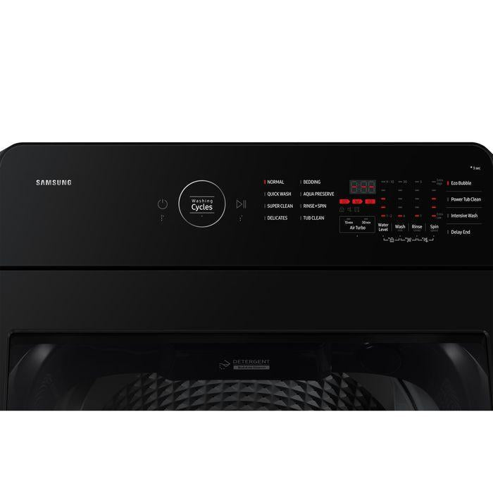 Samsung WA40F10E1CFQ Top Load Washer Ecobubble 10.0kg Deep Charcoal | TBM Online