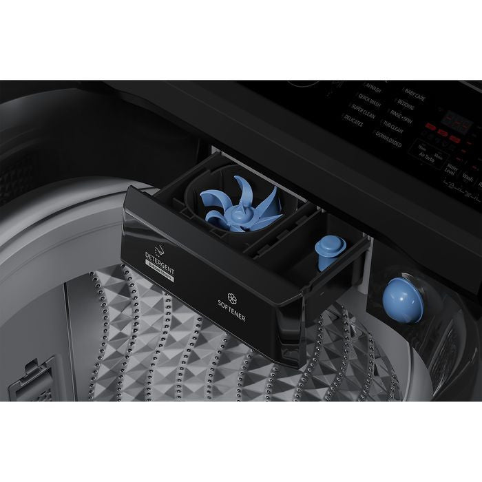 Samsung WA80F15S5BFQ Top Load Washer 15kg Bespoke AI Black | TBM Online