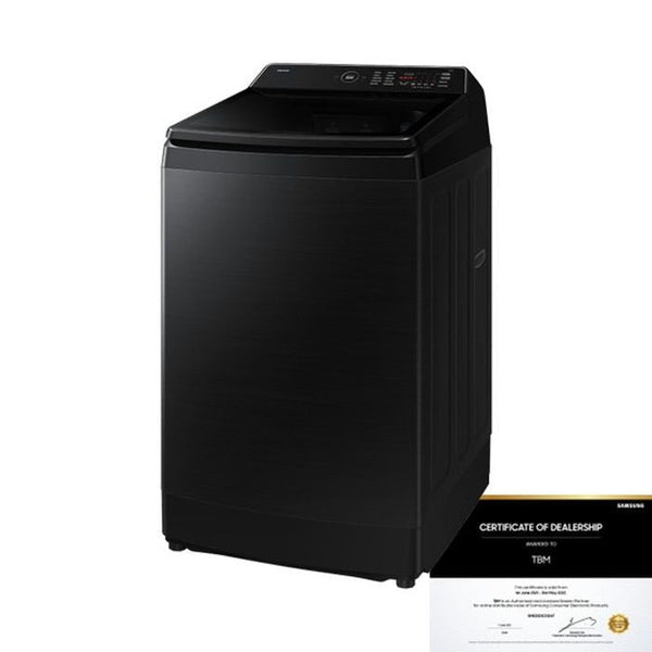 Samsung WA80F15S5BFQ Top Load Washer 15kg Bespoke AI Black | TBM Online