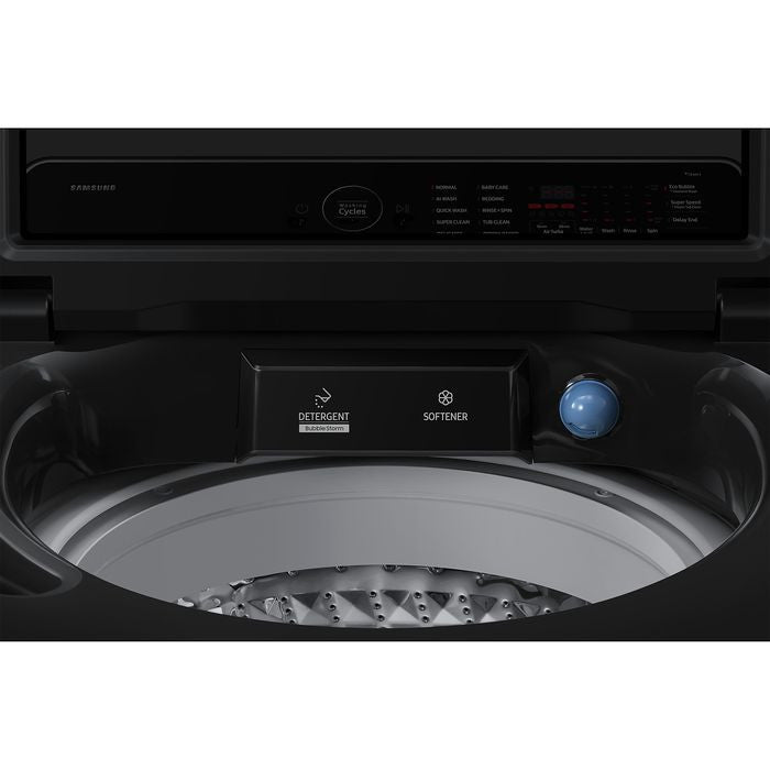 Samsung WA80F15S5BFQ Top Load Washer 15kg Bespoke AI Black | TBM Online