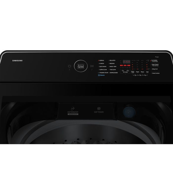 Samsung WA80F21B9BFQ Top Load Washer 21kg BeSpoke AI Black | TBM Online