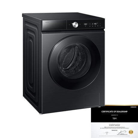 Samsung WD12DB8B85GBFQ Front Load Bespoke AI Washer 12kg Dryer 7kg Black | TBM Online
