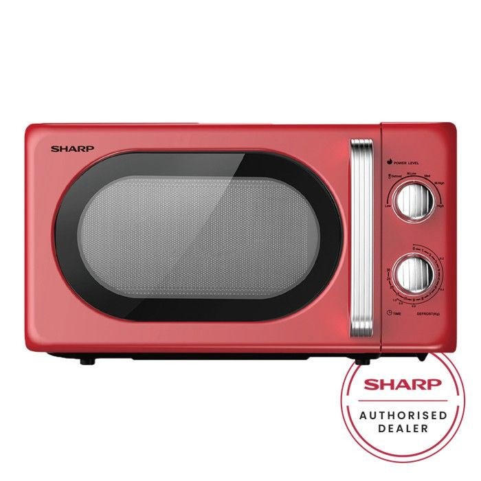 Sharp R220EFRDMA Microwave Oven 6 Power Level 20L 700W Red | TBM Online
