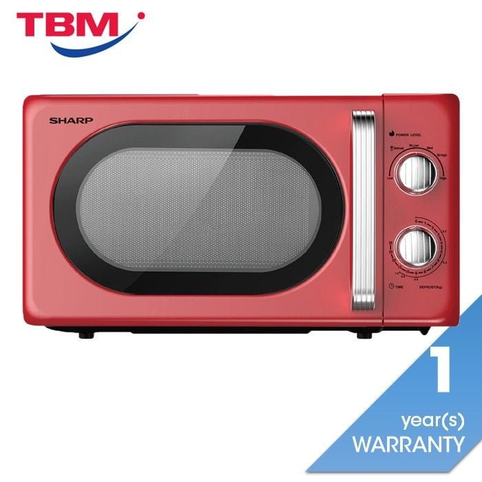 Sharp R220EFRDMA Microwave Oven 6 Power Level 20L 700W Red | TBM Online