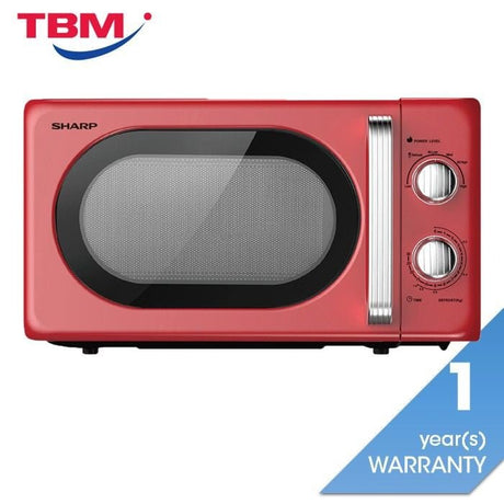 Sharp R220EFRDMA Microwave Oven 6 Power Level 20L 700W Red | TBM Online