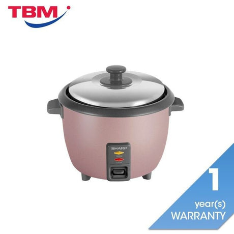 Sharp KSH108SPK Conventional Rice Cooker Non Stick Inner Pot Auto Keep Warm Stainless Steel Lid 1.0L | TBM Online