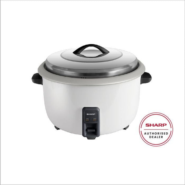 Sharp KSH668CWH Conventional Rice Cooker Non Stick Inner Pot Auto Keep Warm Stainless Steel Lid 6.6L | TBM Online
