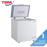 Sharp SJC168 Chest Freezer LED Light R600A Refrigerant Wheels Safety Lock With Key White Inner Wall Dual Cooling & Extra Cool G160L White Color | TBM Online
