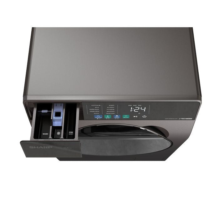 Sharp ESFJ1254AMG Front Load Washer 12.5kg Dark Silver | TBM Online