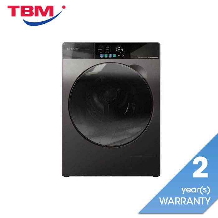 Sharp ESFJ1254AMG Front Load Washer 12.5kg Dark Silver | TBM Online