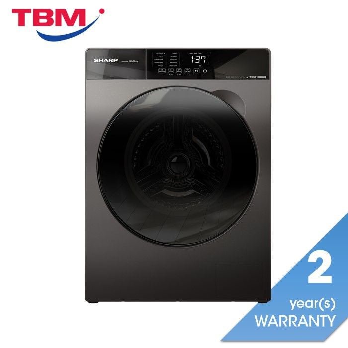 Sharp ESFK1054SMG Front Load Washer J - Tech Inverter Knobless Touch Control Panel 10.5 kg | TBM Online