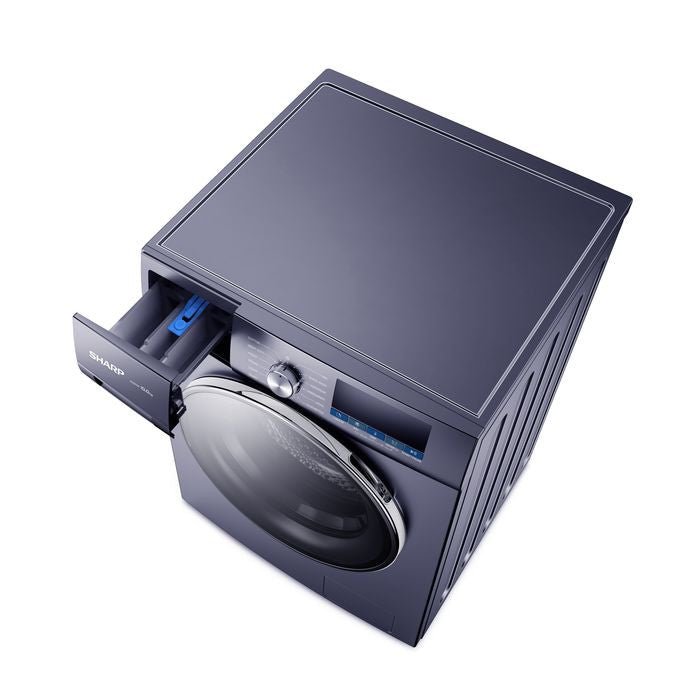 Sharp ESFX10APB Front Load Washer 10kg Inverter Navy Blue | TBM Online