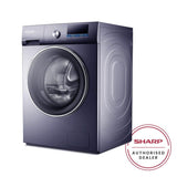 Sharp ESFX10APB Front Load Washer 10kg Inverter Navy Blue | TBM Online