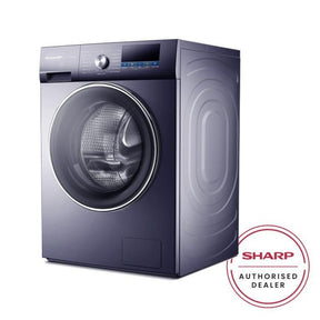 Sharp ESFX10APB Front Load Washer 10kg Inverter Navy Blue | TBM Online