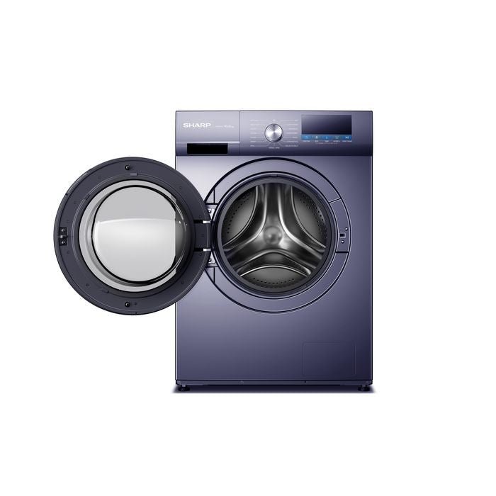 Sharp ESFX10APB Front Load Washer 10kg Inverter Navy Blue | TBM Online