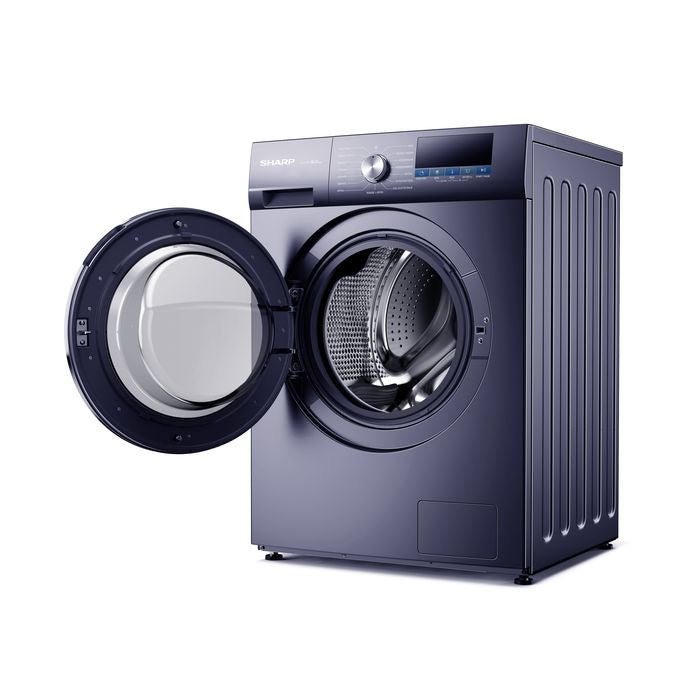 Sharp ESFX9APB Front Load Washer 9kg Inverter Navy Blue | TBM Online