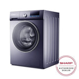Sharp ESFX9APB Front Load Washer 9kg Inverter Navy Blue | TBM Online