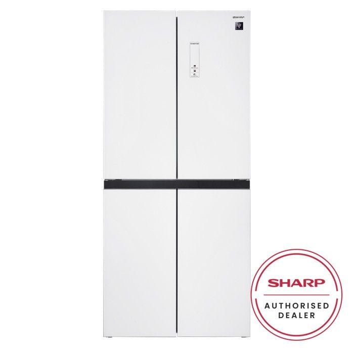 Sharp SJF489GW 4 Doors Fridge 480L Inverter Anti - Bacteria Deodorizer R600A White | TBM Online