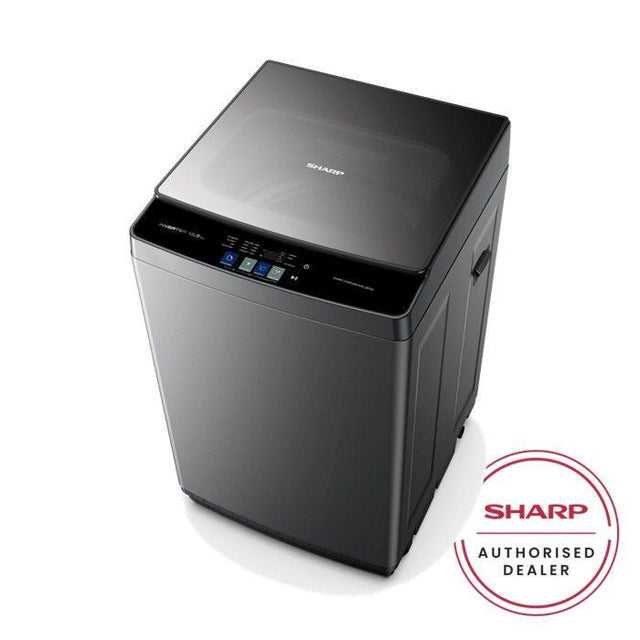 Sharp ESWX12AMG Top Load Washer 12.5kg DD Inverter Soft Close Tempered Glass Lid | TBM Online