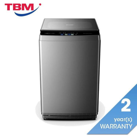 Sharp ESWX12AMG Top Load Washer 12.5kg DD Inverter Soft Close Tempered Glass Lid | TBM Online