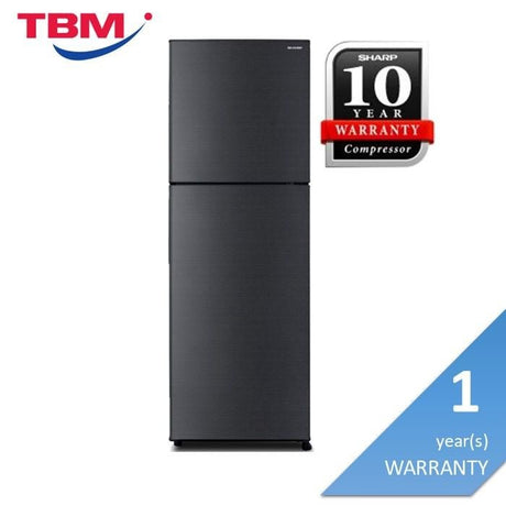 Sharp SJ327MDS 2 Doors Smile Fridge 320L AG+ Nano Tempered Glass Shelf | TBM Online