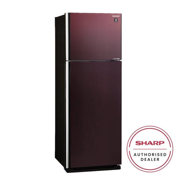 Sharp SJP598GM 2 Doors Fridge J - Tech Inverter Black Maroon Door G480L | TBM Online