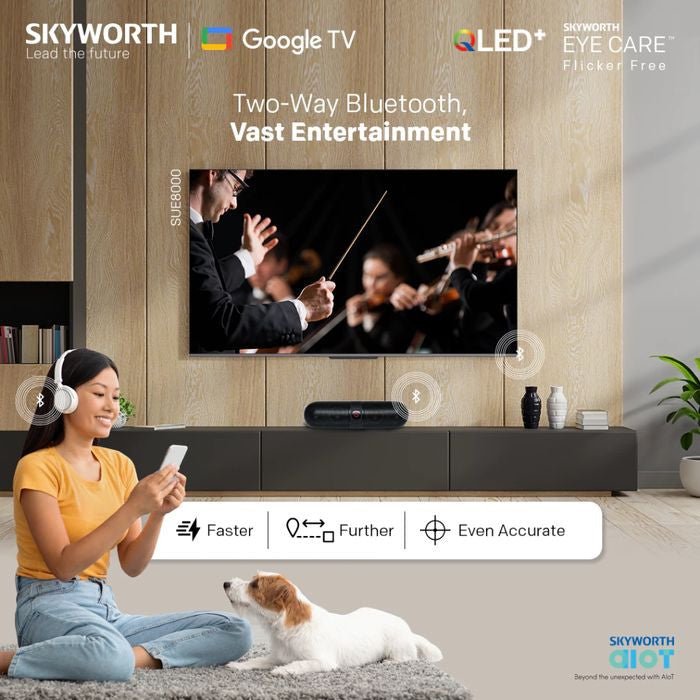 Skyworth 65SUE8000 65" 4K QLED Smart Google TV | TBM Online