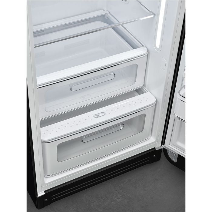 Smeg FAB28RBL5 1 Door Fridge 50'S Retro G281L Black | TBM Online