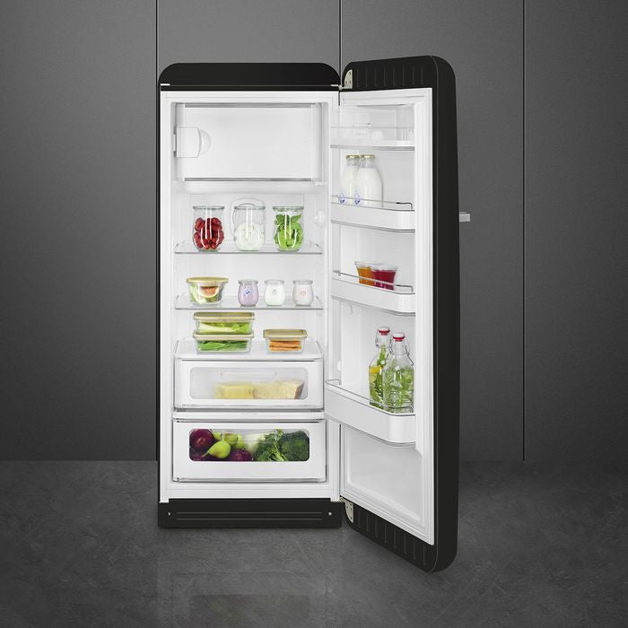 Smeg FAB28RBL5 1 Door Fridge 50'S Retro G281L Black | TBM Online