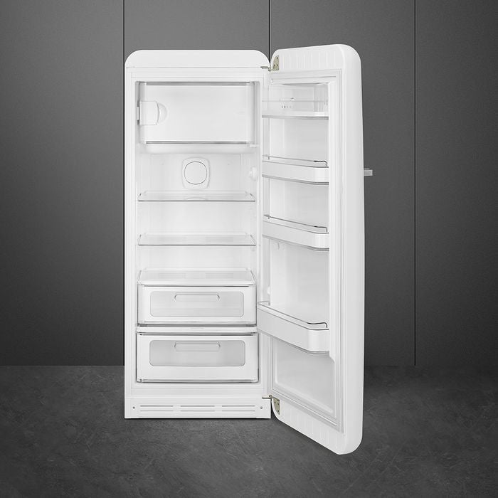 Smeg FAB28RWH5 1 Door Fridge 50'S Retro 281L White | TBM Online