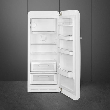 Smeg FAB28RWH5 1 Door Fridge 50'S Retro 281L White | TBM Online