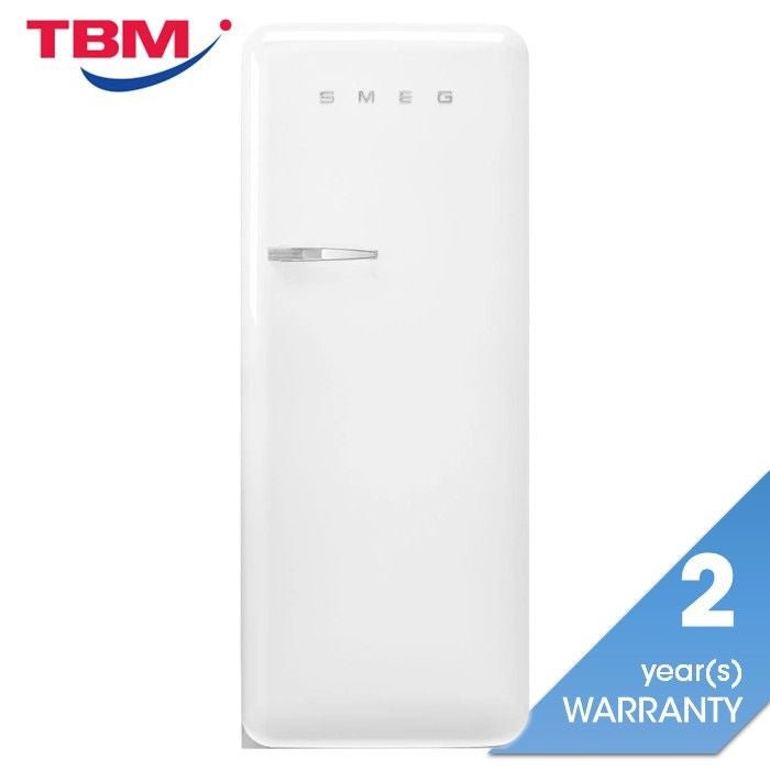 Smeg FAB28RWH5 1 Door Fridge 50'S Retro 281L White | TBM Online