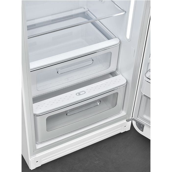 Smeg FAB28RWH5 1 Door Fridge 50'S Retro 281L White | TBM Online