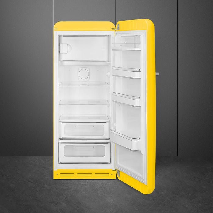 Smeg FAB28RYW5 1 Door Fridge 50'S Retro 281L Yellow | TBM Online