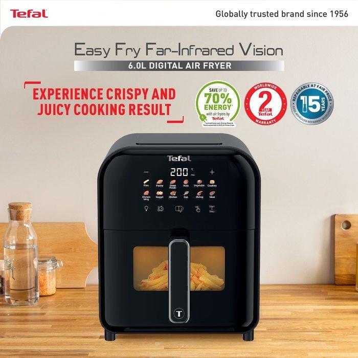 Tefal EY8218 Air Fryer Easy Fry Window Digital 6.0L | TBM Online