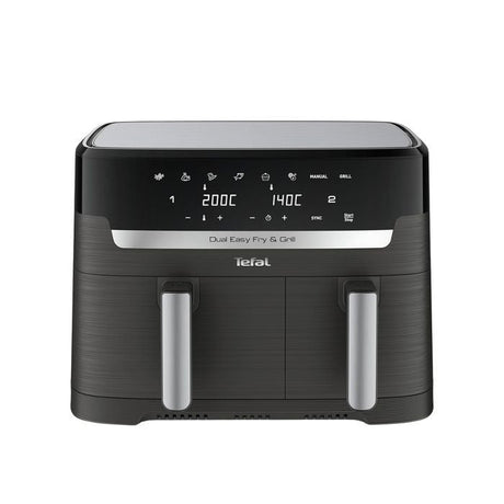 Tefal EY905B Easy Fry Dual Air Fryer & Grill 8.3L Coal | TBM Online