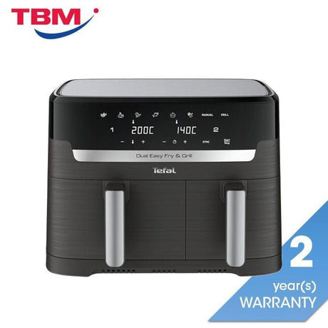 Tefal EY905B Easy Fry Dual Air Fryer & Grill 8.3L Coal | TBM Online