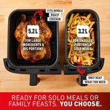 Tefal EY905B Easy Fry Dual Air Fryer & Grill 8.3L Coal | TBM Online