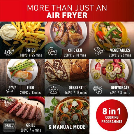 Tefal EY905B Easy Fry Dual Air Fryer & Grill 8.3L Coal | TBM Online