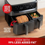 Tefal EY905B Easy Fry Dual Air Fryer & Grill 8.3L Coal | TBM Online